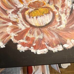 Elegant Floral Burst Canvas Art - abstract peony